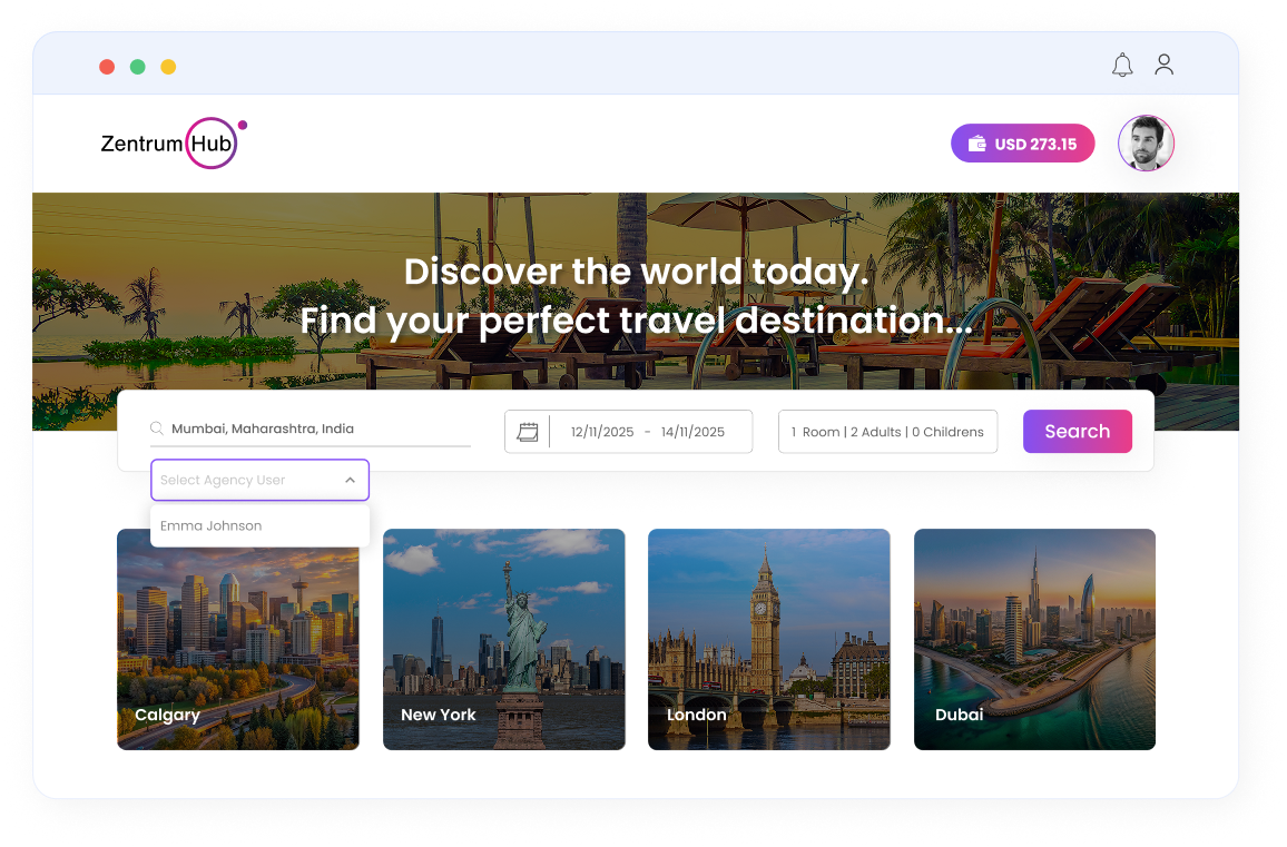 B2B Travel Portal -Agent Login