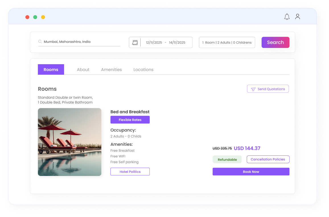 B2B Travel Portal - Price