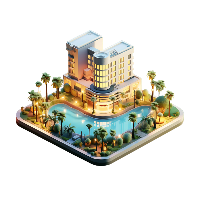 3d-rendering-hotel-city-isometric-miniature